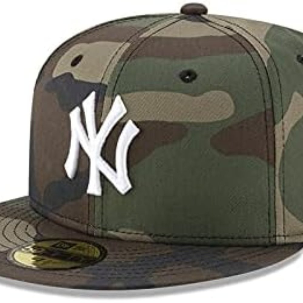 New Era New York Yankees Basic 59Fifty Fitted Cap Hat Woodland Camo